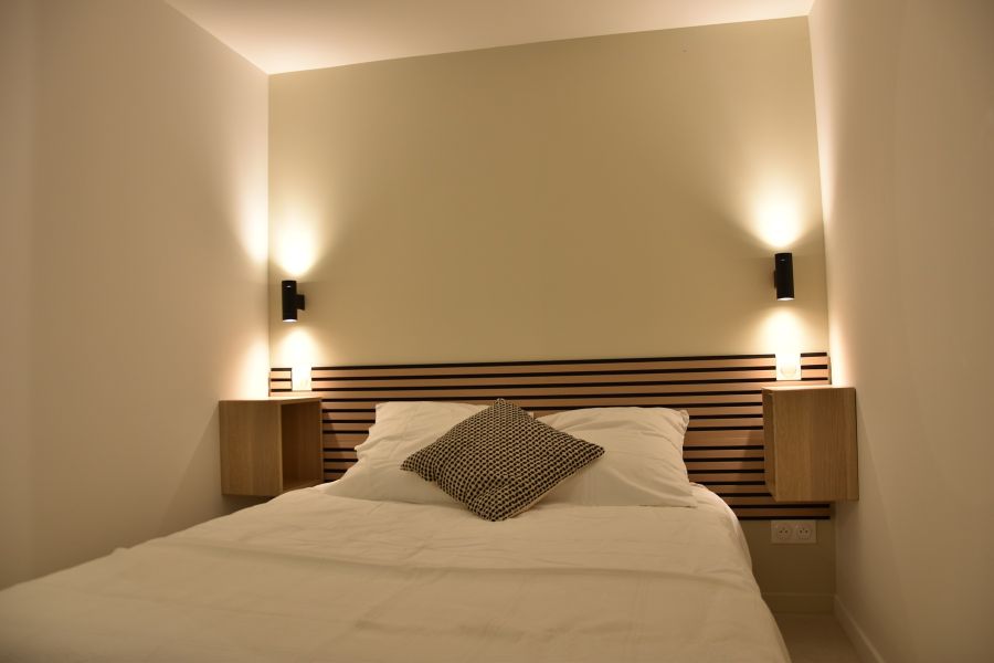 chambre à coucher créée par Design Archi, architecte d'intérieur à Nice